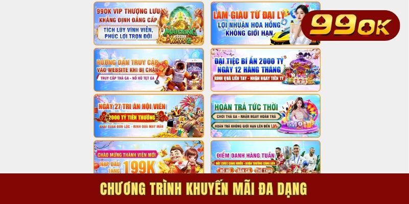 Chương trình khuyến mãi đa dạng